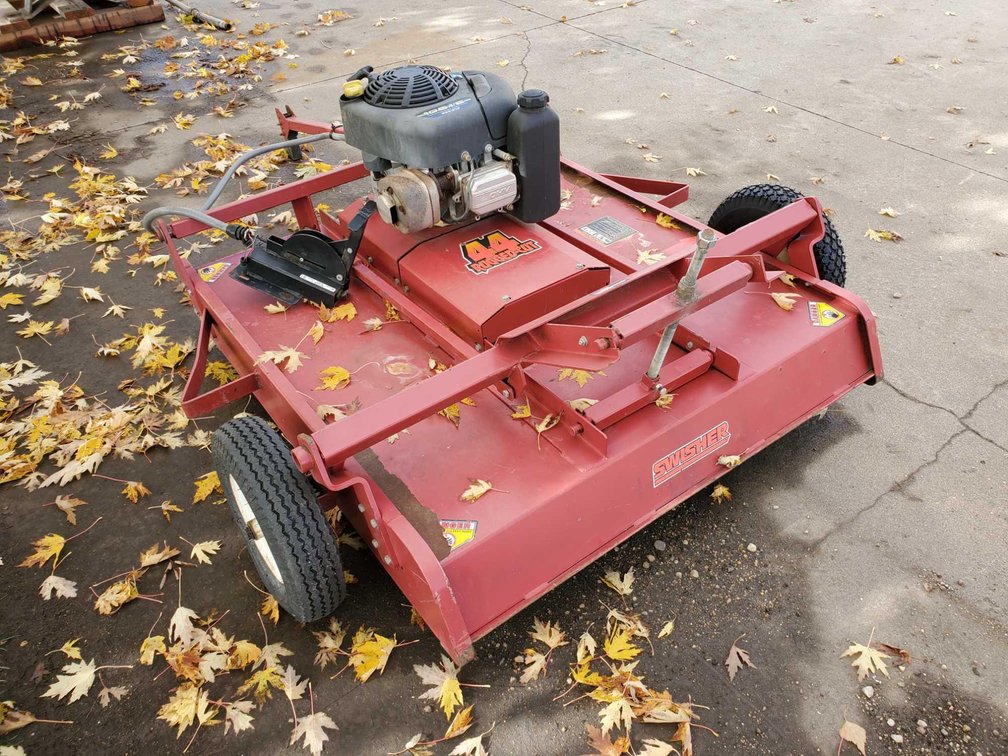 (I-27) SWISHER 44" TOW BEHIND MOWER (FOR MORE INFO AND LOCATION CALL NEIL @ 612-804-4142)