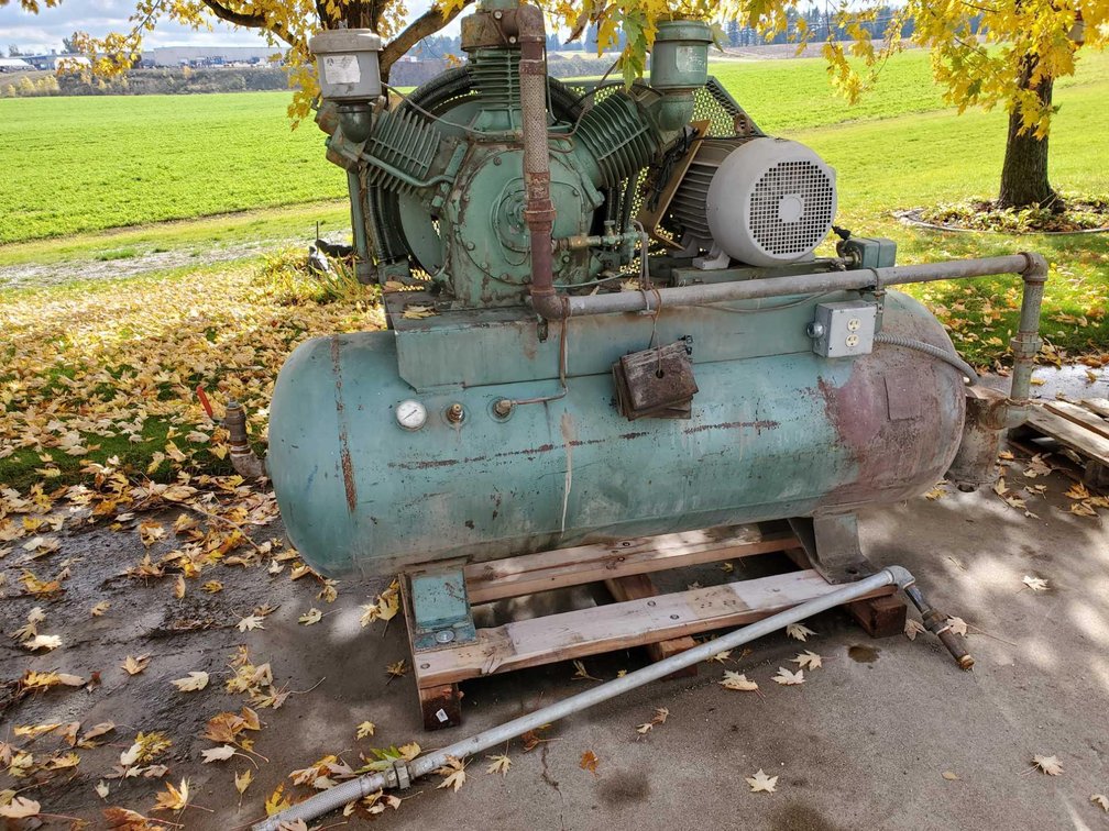 (I-28) 134 GALLON AIR COMPRESSOR, 3 PHASE (FOR MORE INFO AND LOCATION CALL NEIL @ 612-804-4142)