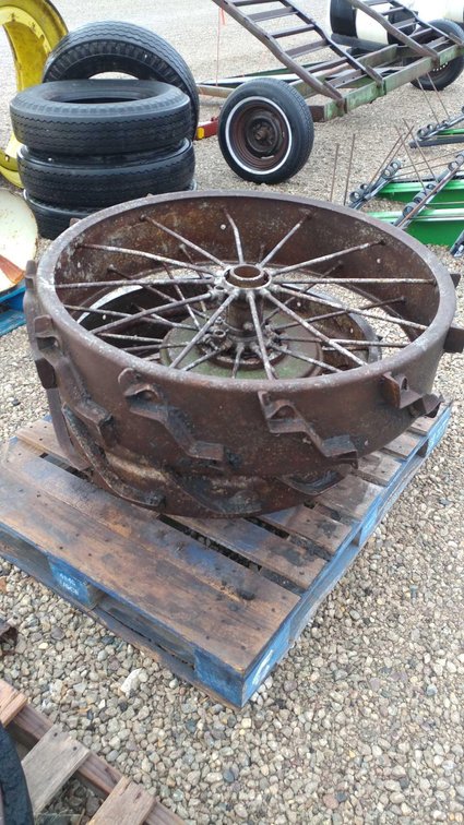 (I-162) (2) ANTIQUE IRON WHEELS