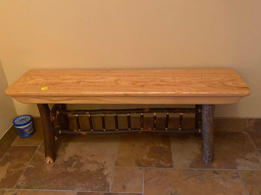 (A1-NORWAY) PINE BENCH 4' W X 1' D X 18" T