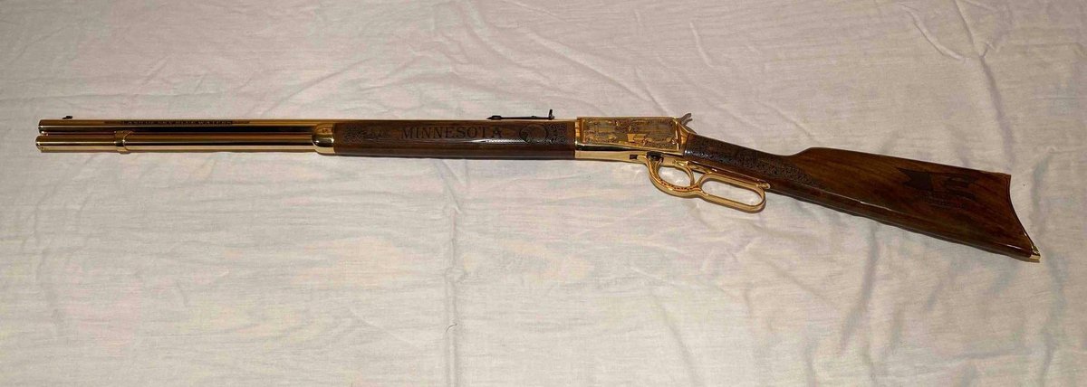 (A2) MINNESOTA .45 COLT LEVER ACTION GUN LIMITED EDITION GOLDEN COLOR HARTFORD EDITION 14 OF 300 ENG