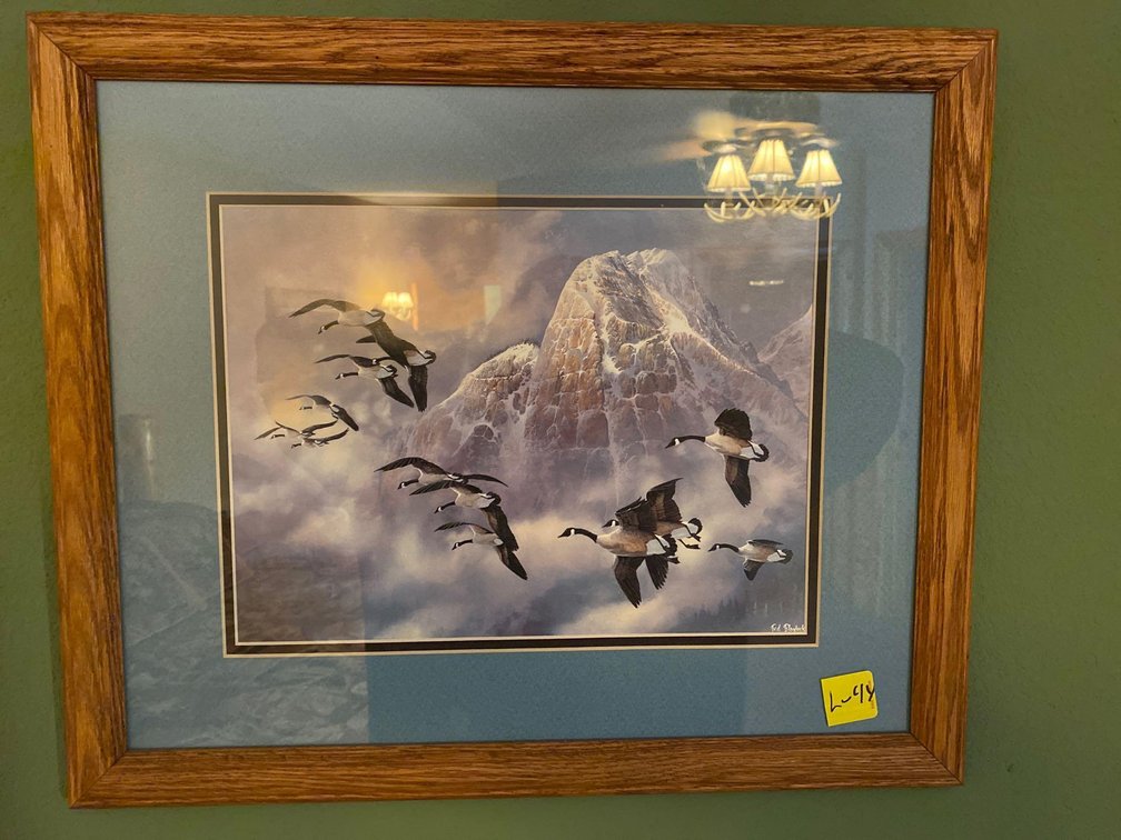  (A1-TAMARACK) GEESE PRINT BY TED BLAYLOCK 20"X17"