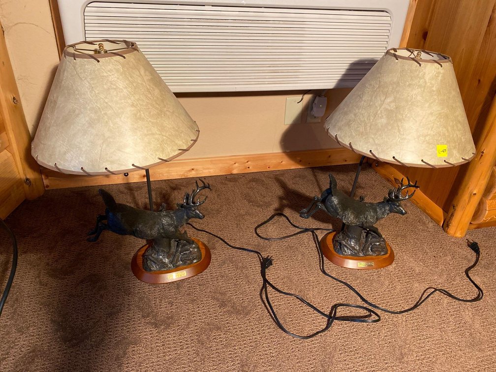  (A1-TAMARACK) (2) MORNING RUN LAMPS BY TIM WOLFE 