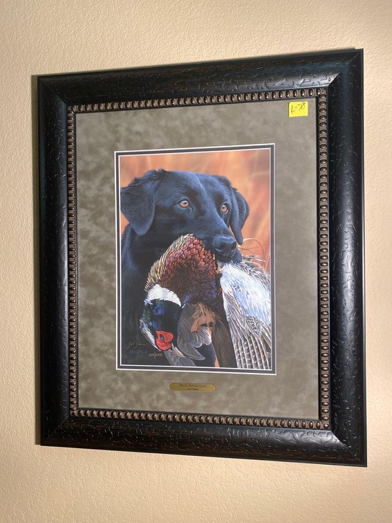  (A1-HALL) PRIZE POSSESSION BLACK LAB PRINT SCOT STORM 21"X25" 134/1000