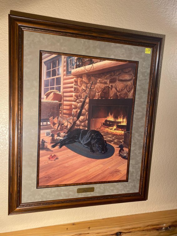  (A1-HALL) DAYS END BLACK LAB PRINT SCOT STORM 28"X34" 5/100