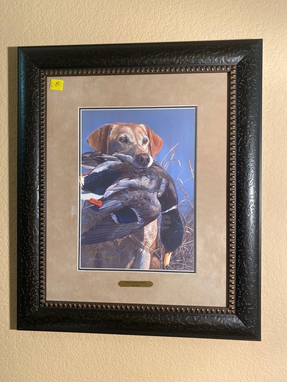  (A1-HALL) PRIZE POSSESSION YELLOW LAB PRINT SCOT STORM 21"X25" 6/100