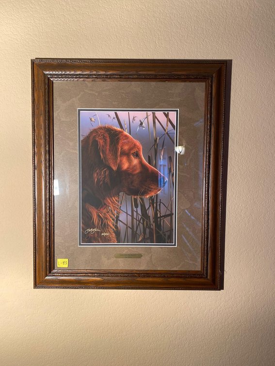  (A1-HALL) GOLDEN MOMENT GOLDEN RETRIEVER PRINT SCOT STORM 20"X24" 30/250