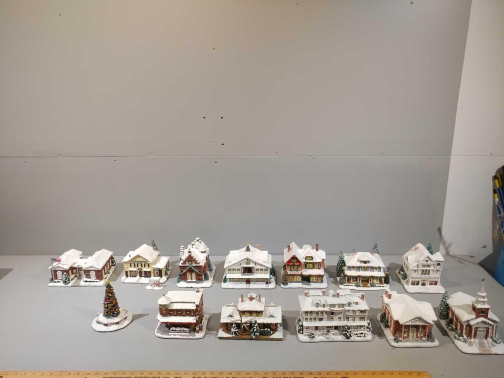 LARGE ASSORTMENT OF NORMAN ROCKWELL CHRISTMAS VILLAGE SETS