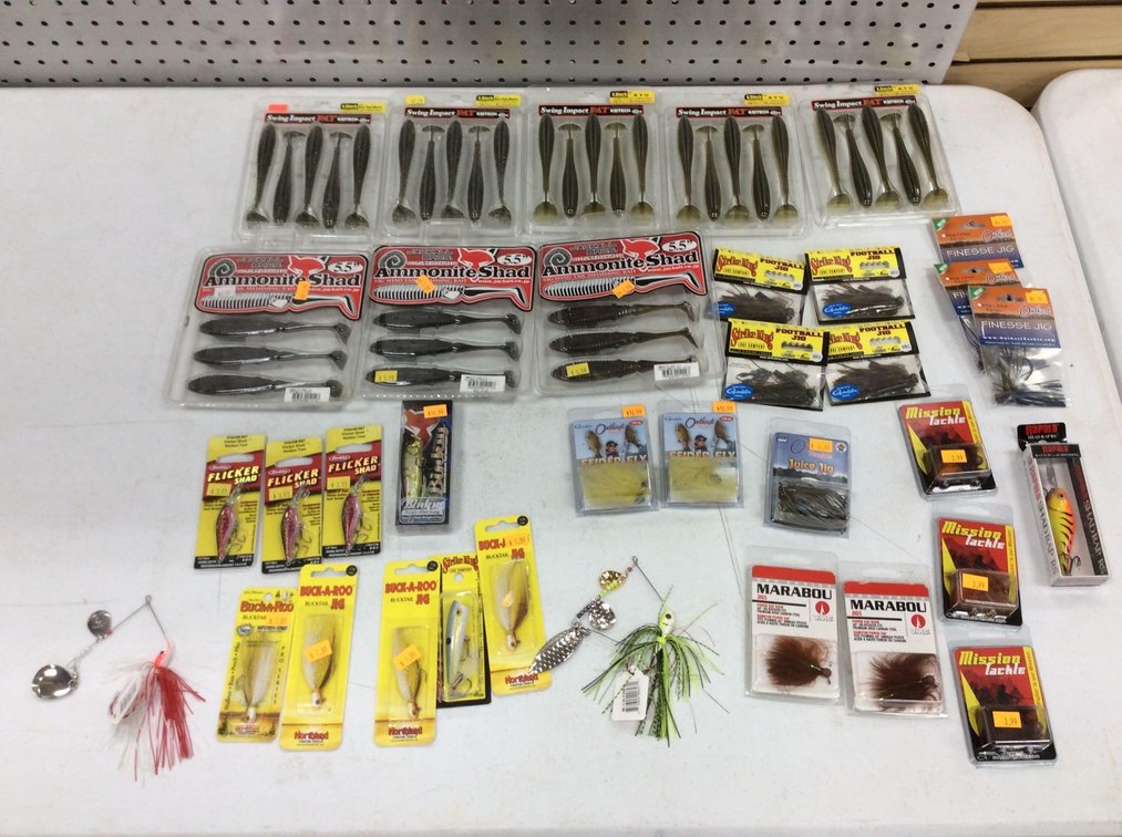 ASSORTMENT OF PLASTICS, CRANK BAITS, & OTHERS