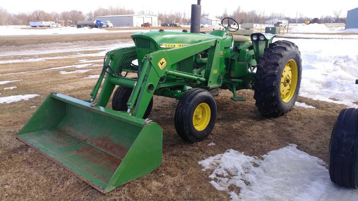 1969 JOHN DEERE 4020 W/ 148 LOADER, DIESEL,  8600 HRS, SYNCHRO SHIFT, 2 HYD, WITH ELECTRONIC SPLITER