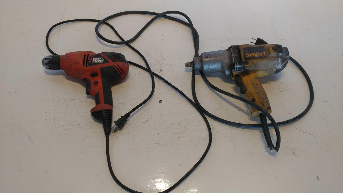 DEWALT 1/2" IMPACT AND BLACK & DECKER 3/8" DRILL