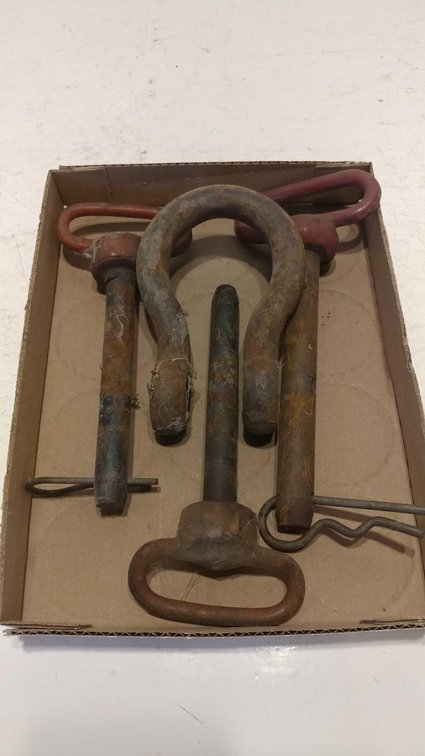 (3) HITCH PINS AND CLEVIS