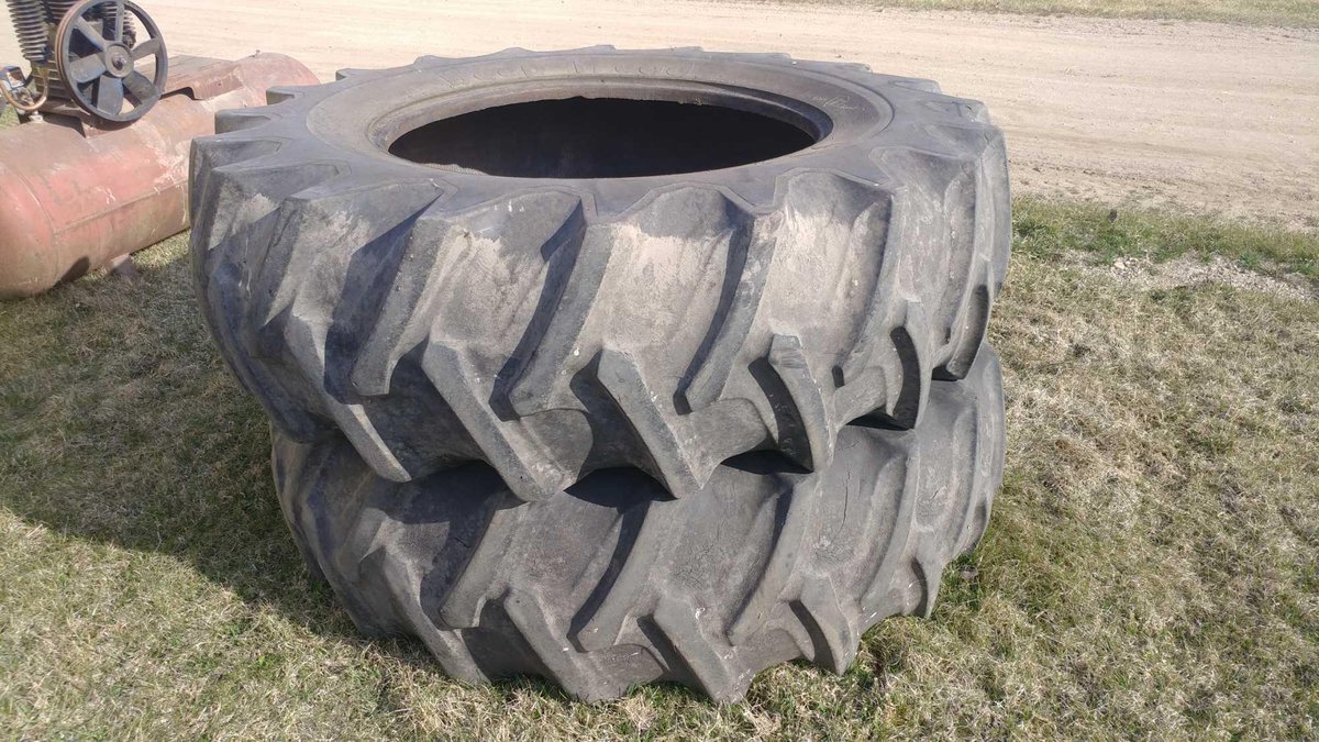 (2) 18.4-34 TIRES (ITEM AT ZIELSDORF AUCTIONS)