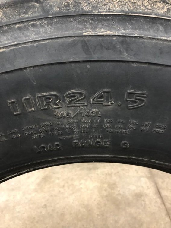 (8) USED RECAP 11-24.5 TRAILER TIRES (ITEM AT ZIELSDORF AUCTIONS)