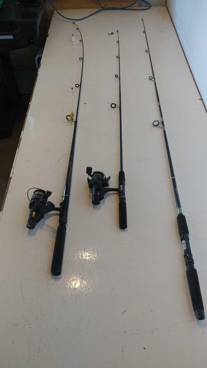 SHIMANO BW-2602 MED ACTION ROD & MITCHELL 300 REEL, SHIMANO GC-2501 ULTRA LT ACTION ROD & PENN 230 R (ITEM AT ZIELSDORF AUCTIONS)