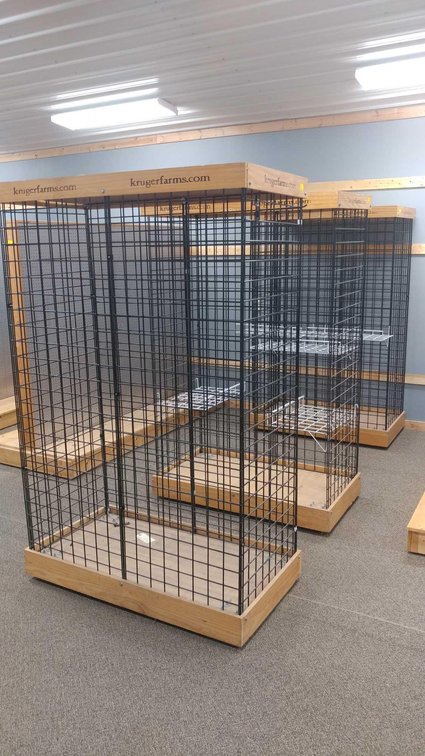 (3) ROLLING GRID WALL DISPLAY RACKS (48"Wx79"Hx24"D)