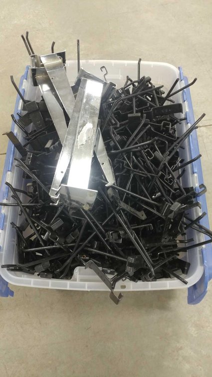 ASSORTMENT OF GRID WALL HOOKS, VARIOUS LENGTHS