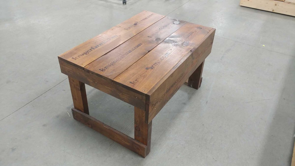 KRUGER FARMS WOODEN BENCH (33"Wx19"Hx22"D)