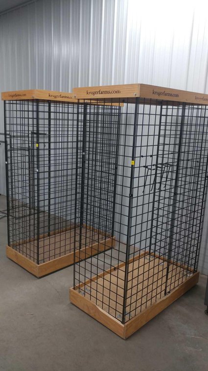 (2) GRID WALL DISPLAY RACKS (48"Wx79"Hx24"D)