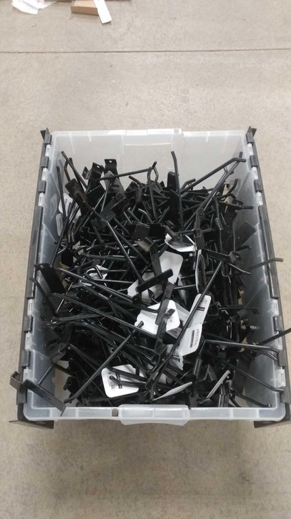 ASSORTMENT OF GRID WALL HOOKS, VARIOUS LENGTHS