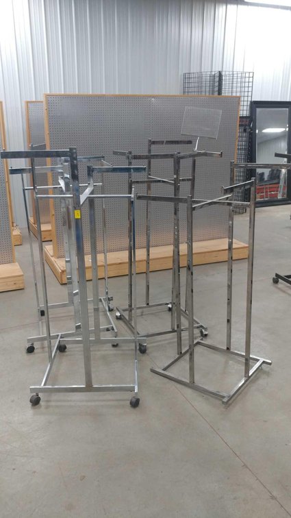 (3) CLOTHES HANGING DISPLAY RACKS