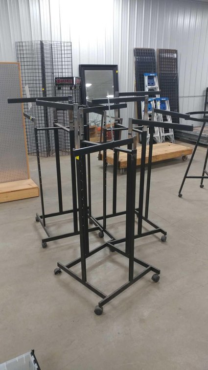 (3) CLOTHES HANGING DISPLAY RACKS