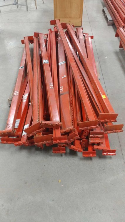 (27) PALLET RACKING CROSS MEMBERS 8'