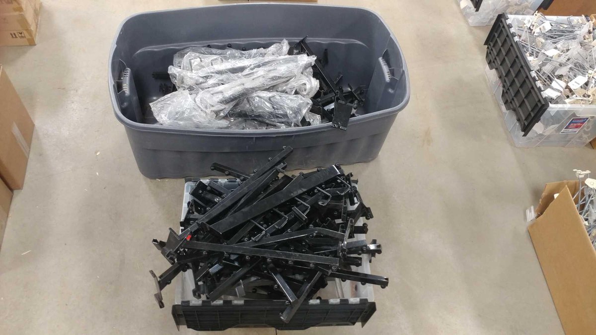LARGE ASSORTMENT OF CLOTHES DISPLAY HANGERS FOR GRID WALL & SLATTED WALL