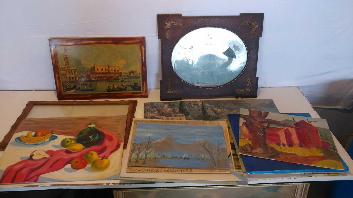 LARGE ASSORTMENT OF PAINTINGS