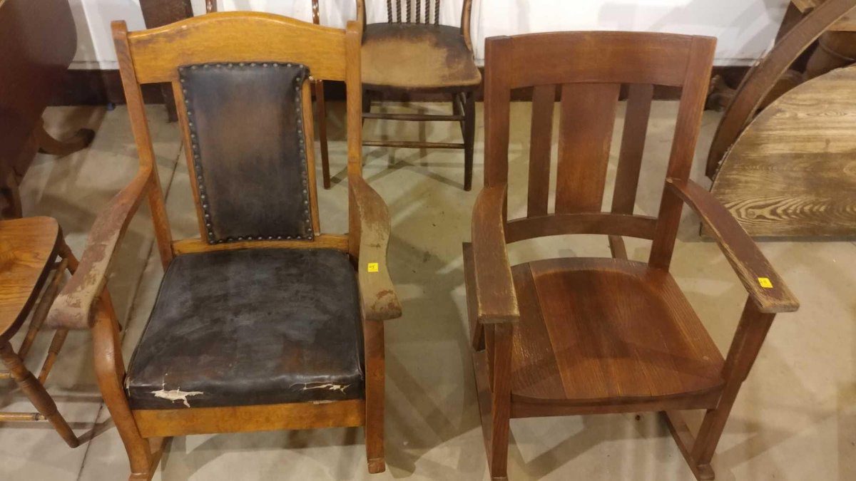 (2) WOODEN ROCKING CHAIRS 