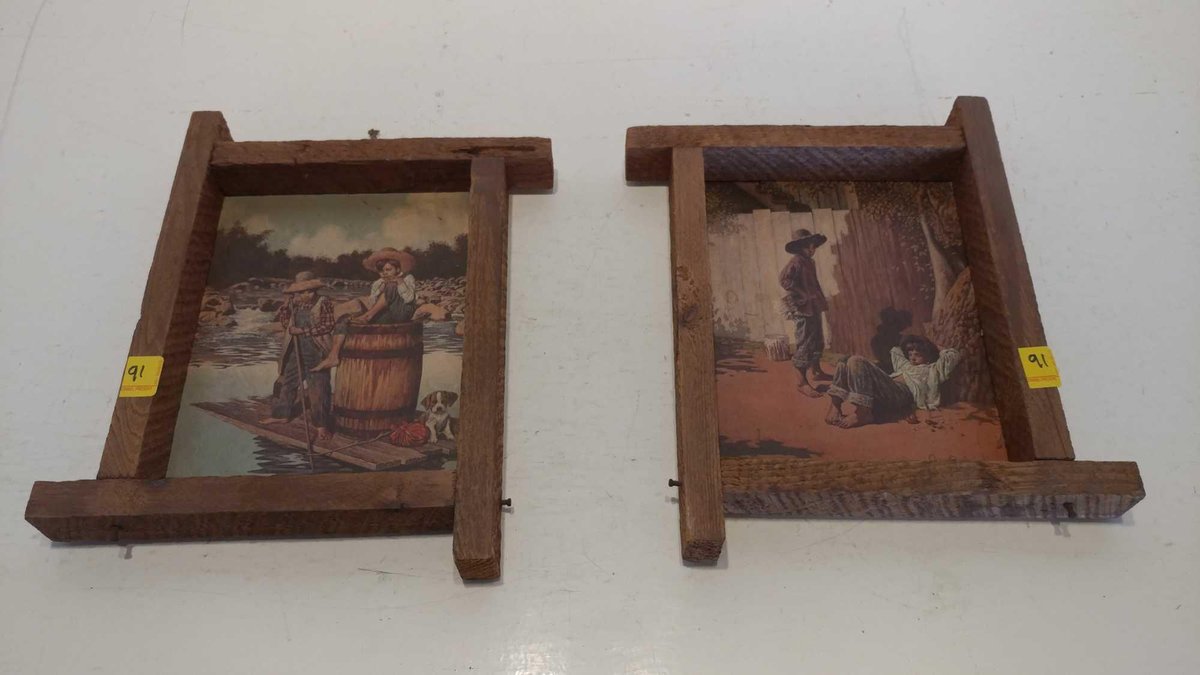 (2) JIM DALY FRAMED PAINTINGS