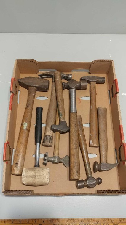 ASSORTMENT OF HAMMERS and RUBBER MALLET