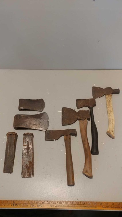 ASSORTMENT OF HATCHETS & SPIKES