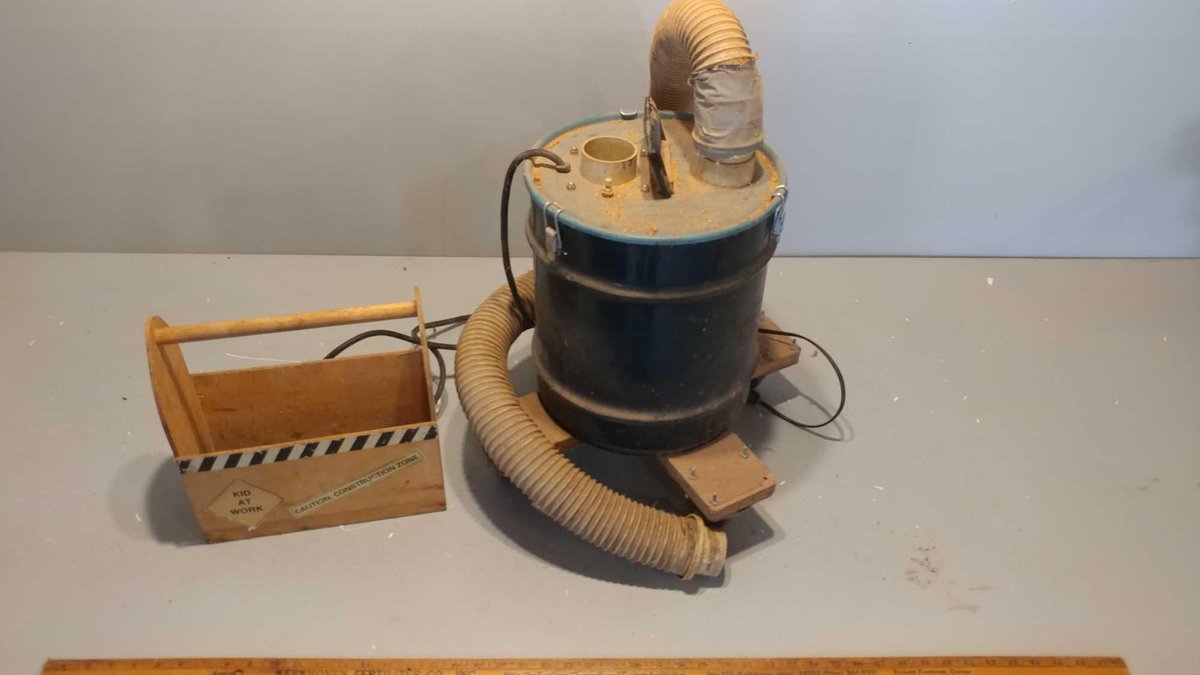 WOODWORKING SHOP VAC and ASPIRING WOODWORKER'S TOOL BOX