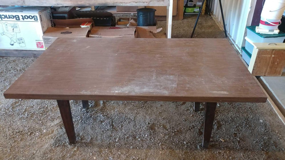WOODEN TABLE (60" x 36" x 26")