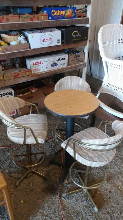 (3) BAR CHAIRS (H 31") and HIGH-TOP TABLE (H 41")
