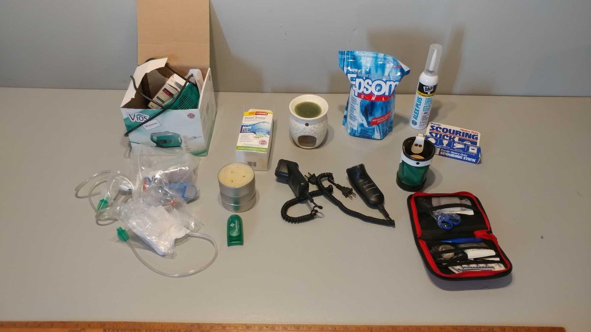 VIOS NEBULIZER SET and SMALL FIRST AID KIT and NETI POT and EPSOM SALTS