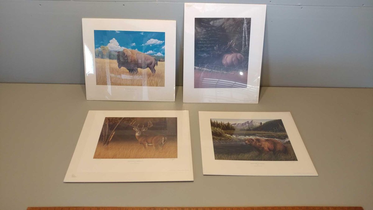 (4) TREVOR ECKHOFF MATTED PRINTS (NUMBERED)