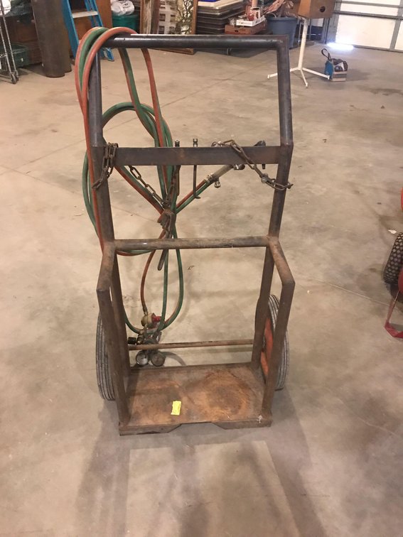 ACETYLENE TORCH W/CART AND REGULATORS, HOSE (ITEM AT ZIELSDORF AUCTIONS)