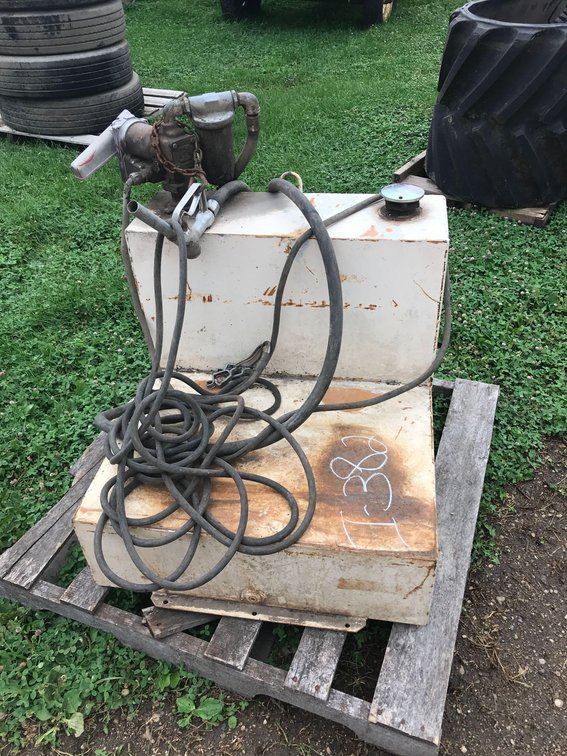 TRUCK FUEL TANK, W/ 12VOLT ELECTRIC PUMP (ITEM AT ZIELSDORF AUCTIONS)
