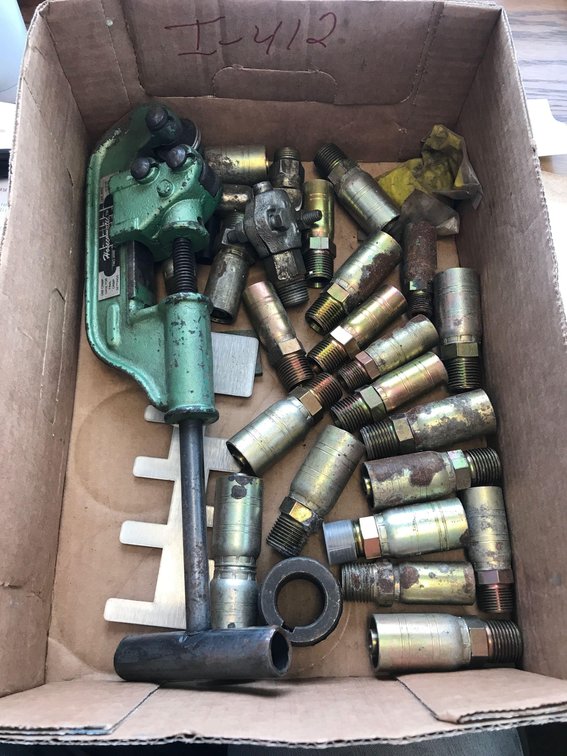 HOSEOMATIC HYDRAULIC HOSE MAKER WITH COUPLERS AND CONNECTORS (ITEM AT ZIELSDORF AUCTIONS)