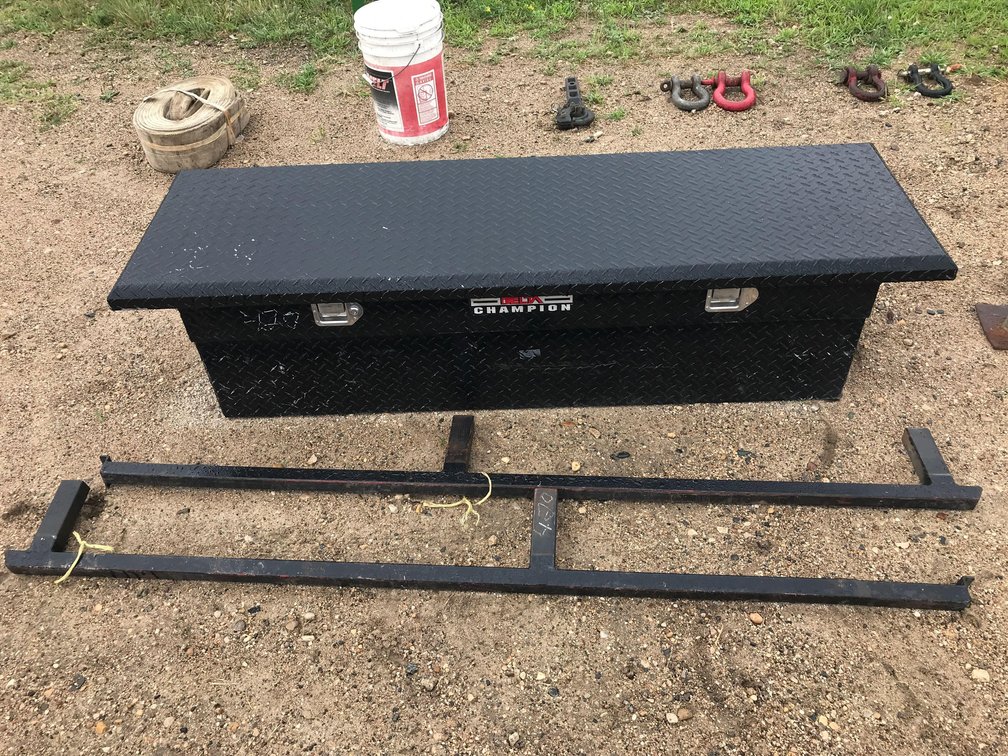 DELTA CHAMPION PICK-UP TOOLBOX W/ SIDE RAILS (ITEM AT ZIELSDORF AUCTIONS)