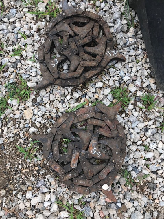(2) NEW CORN HEAD CHAINS FOR 643 OR 443 JOHN DEERE (ITEM AT ZIELSDORF AUCTIONS)