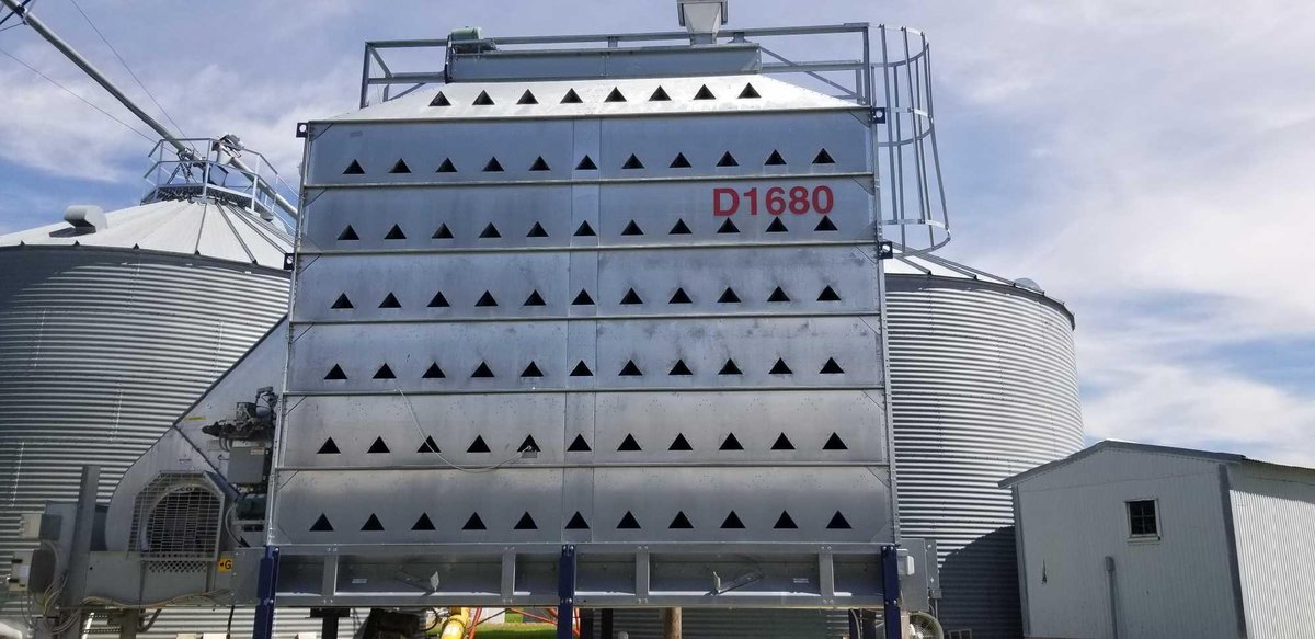 2013 NECO D1680 CONTINUOUS FLOW DRYER, 2 LEVELS OF COOLING FLOORS, 6 TOTAL LEVELS, 1,592 HRS, 3PH 48