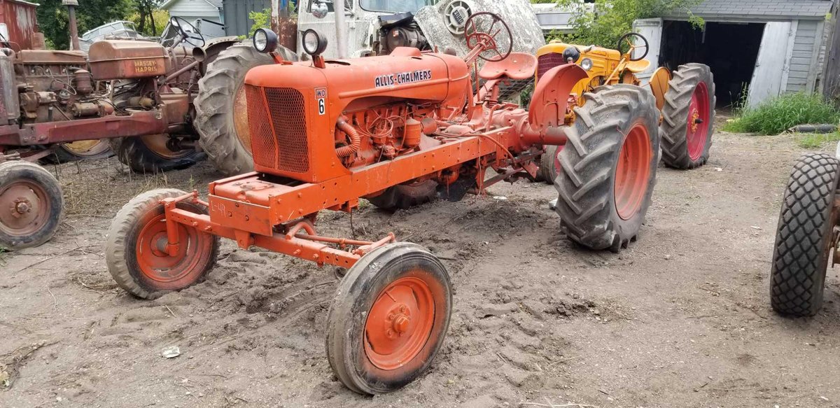 WD ALLIS CHALMERS, CONVERTED TO 6 CYL MOTOR RAN ABOUT 5YRS AGO, 14.9X28 REARS, 6.5X16 FRONTS
