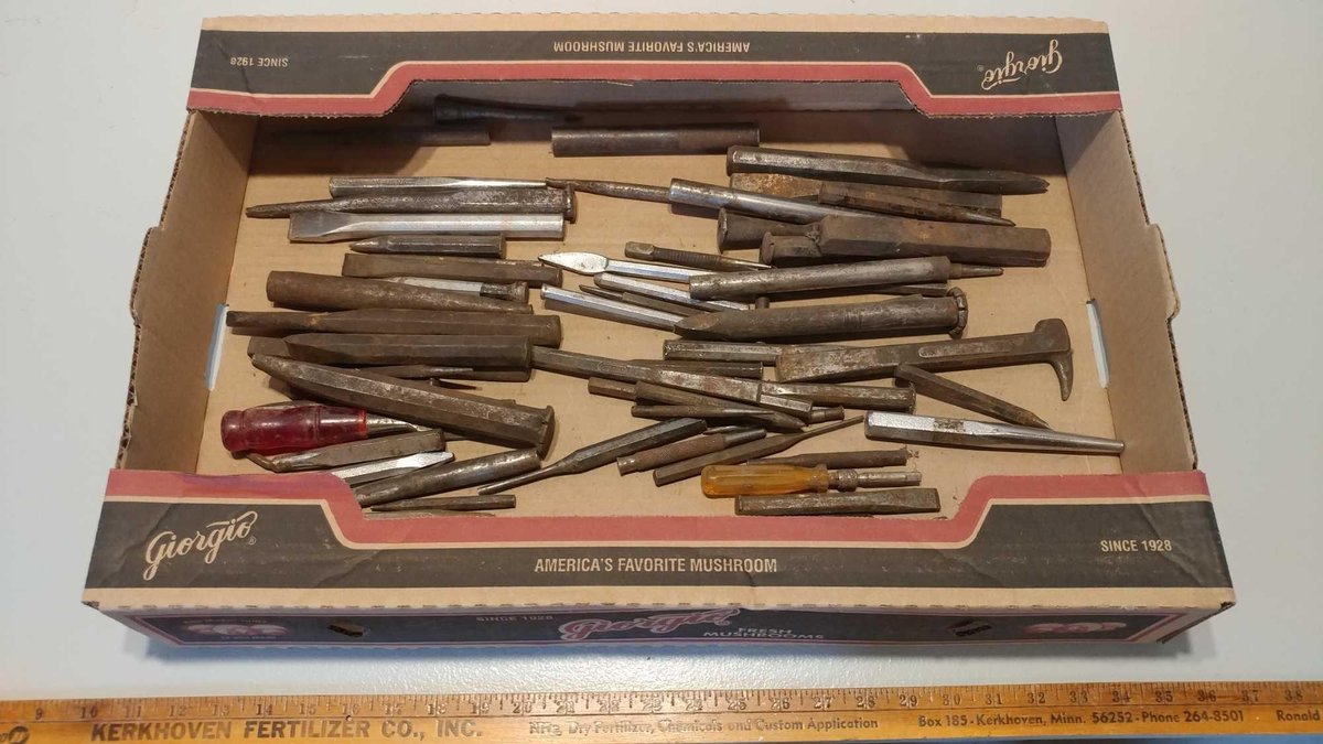 LARGE ASSORTMENT OF CHISELS & PUNCHES (VOL. 2)