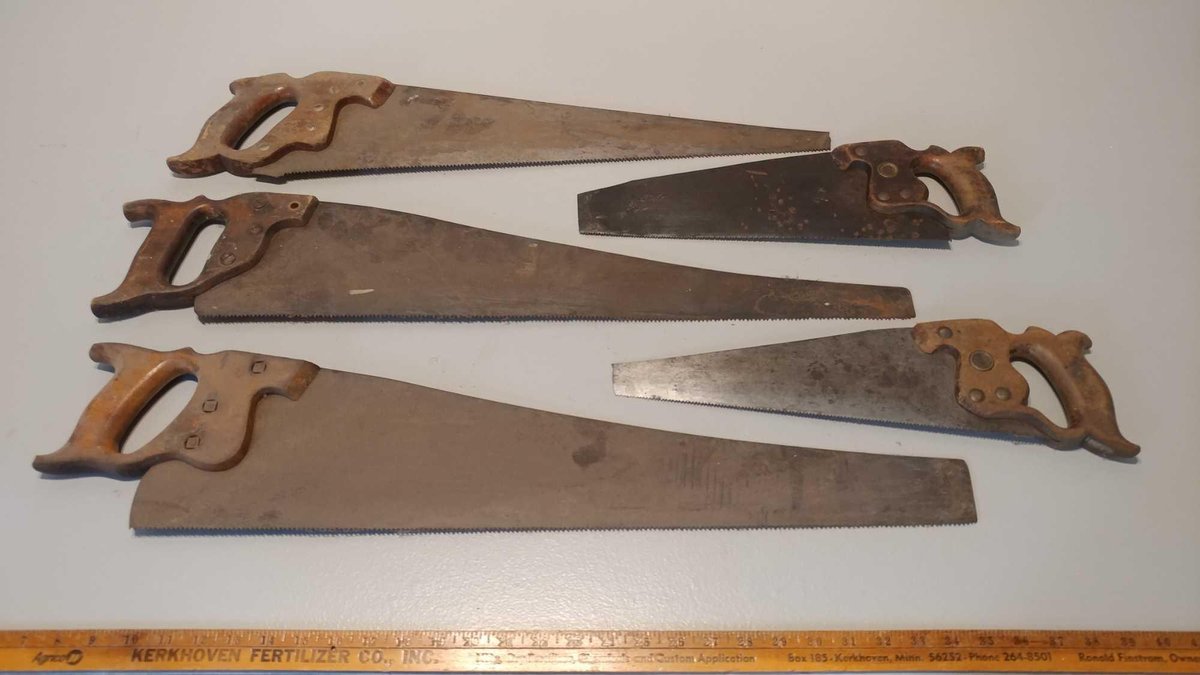 (5) HANDSAWS (VARIOUS SIZES)