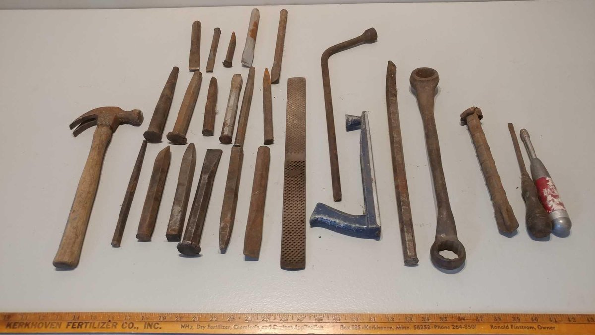 PUNCHES, FILES, CHISELS, HAMMERS, & ASSORTED SUNDRIES