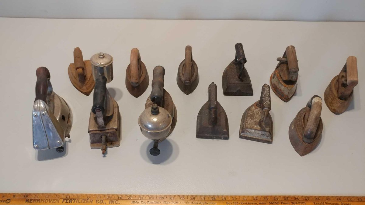 ANTIQUE GASOLINE IRONS and STEAM IRONS