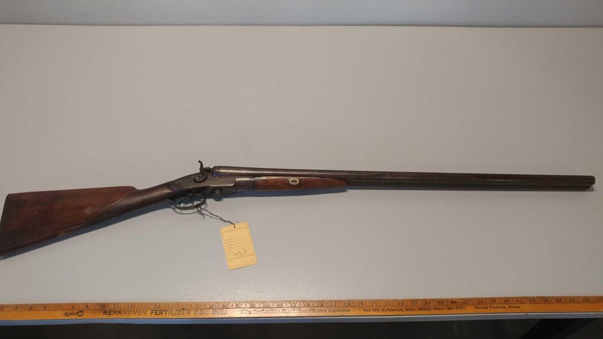 POWELL DOUBLE BARREL 12 GAUGE SHOTGUN
